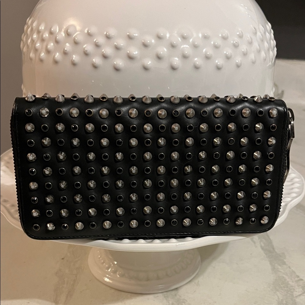 Christian Louboutin Black Studded Wallet